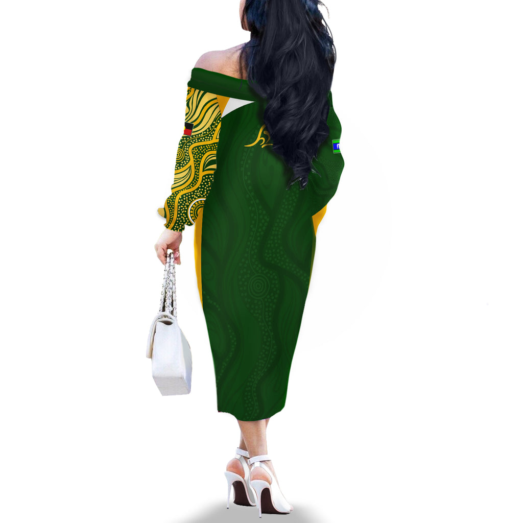 personalised-australia-indigenous-off-the-shoulder-long-sleeve-dress-wallabies-champions-rugby-world-cup-2023