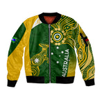 personalised-australia-indigenous-sleeve-zip-bomber-jacket-wallabies-champions-rugby-world-cup-2023