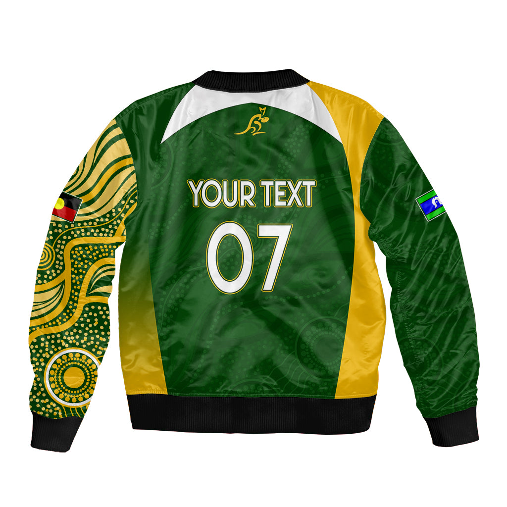 personalised-australia-indigenous-sleeve-zip-bomber-jacket-wallabies-champions-rugby-world-cup-2023