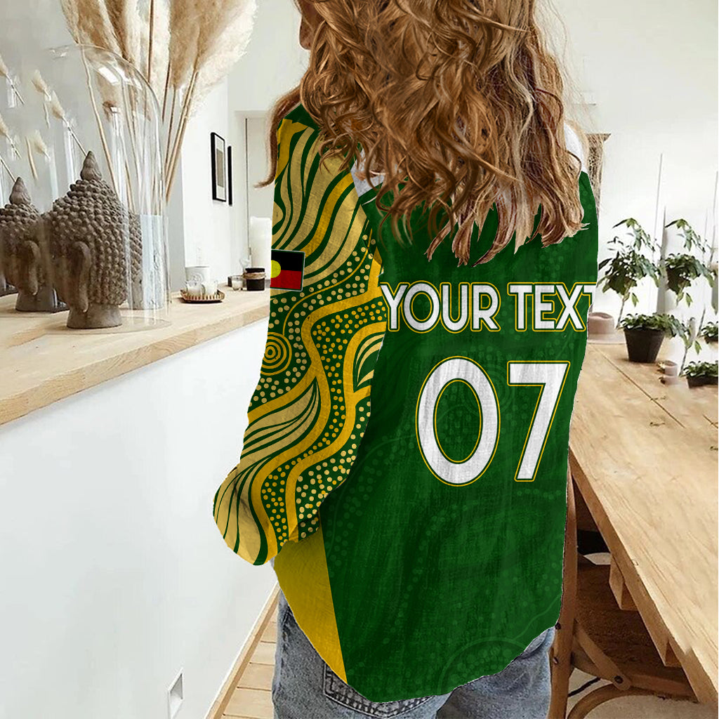 Personalised Australia Indigenous Women Casual Shirt Wallabies Champions Rugby World Cup 2023 LT7