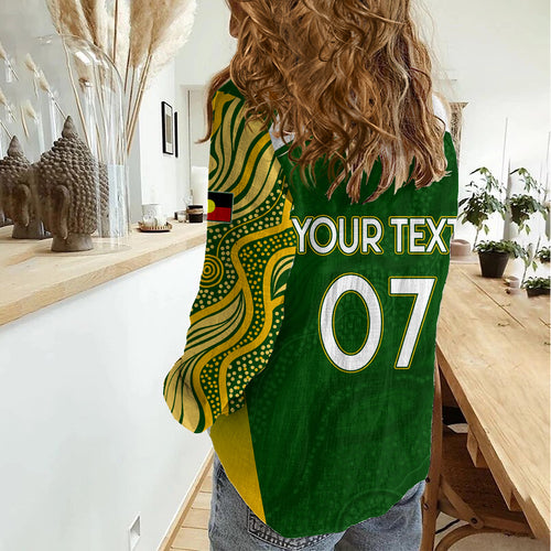 Personalised Australia Indigenous Women Casual Shirt Wallabies Champions Rugby World Cup 2023 LT7