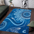 Australia Indigenous Area Rug Blue Ribbon Prostate Cancer Awareness - Aussie Hoodie