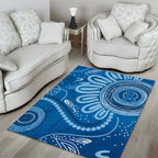 Australia Indigenous Area Rug Blue Ribbon Prostate Cancer Awareness - Aussie Hoodie