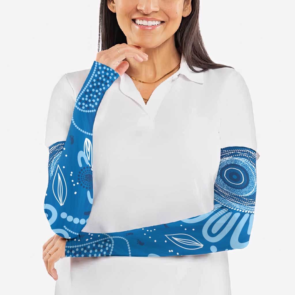 Australia Indigenous Arm Sleeves Blue Ribbon Prostate Cancer Awareness - Aussie Hoodie