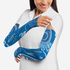 Australia Indigenous Arm Sleeves Blue Ribbon Prostate Cancer Awareness - Aussie Hoodie