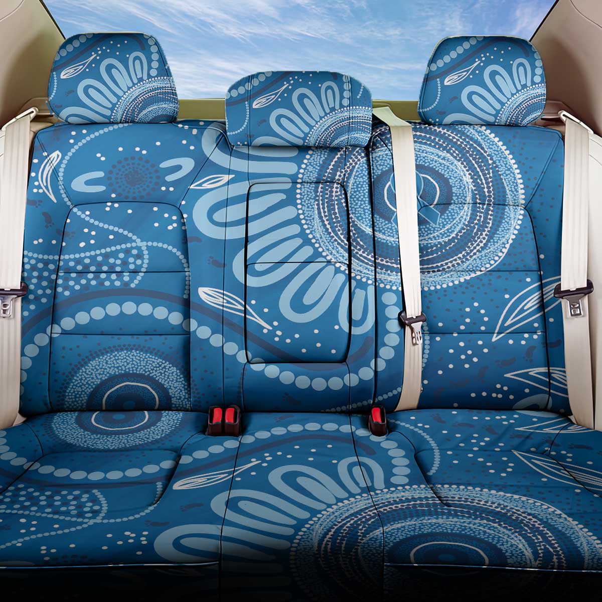 Australia Indigenous Back Car Seat Cover Blue Ribbon Prostate Cancer Awareness - Aussie Hoodie