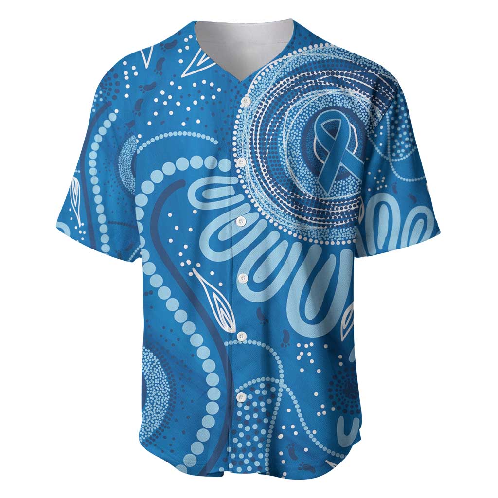 Australia Indigenous Baseball Jersey Blue Ribbon Prostate Cancer Awareness - Aussie Hoodie