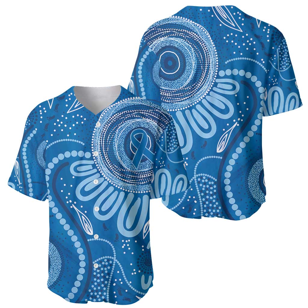 Australia Indigenous Baseball Jersey Blue Ribbon Prostate Cancer Awareness - Aussie Hoodie