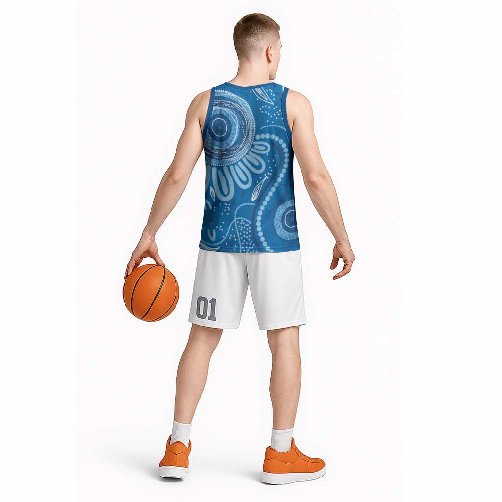 Australia Indigenous Basketball Jersey Blue Ribbon Prostate Cancer Awareness - Aussie Hoodie