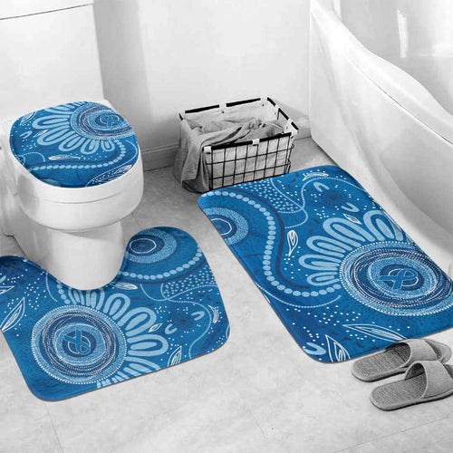 Australia Indigenous Bathroom Set Blue Ribbon Prostate Cancer Awareness - Aussie Hoodie