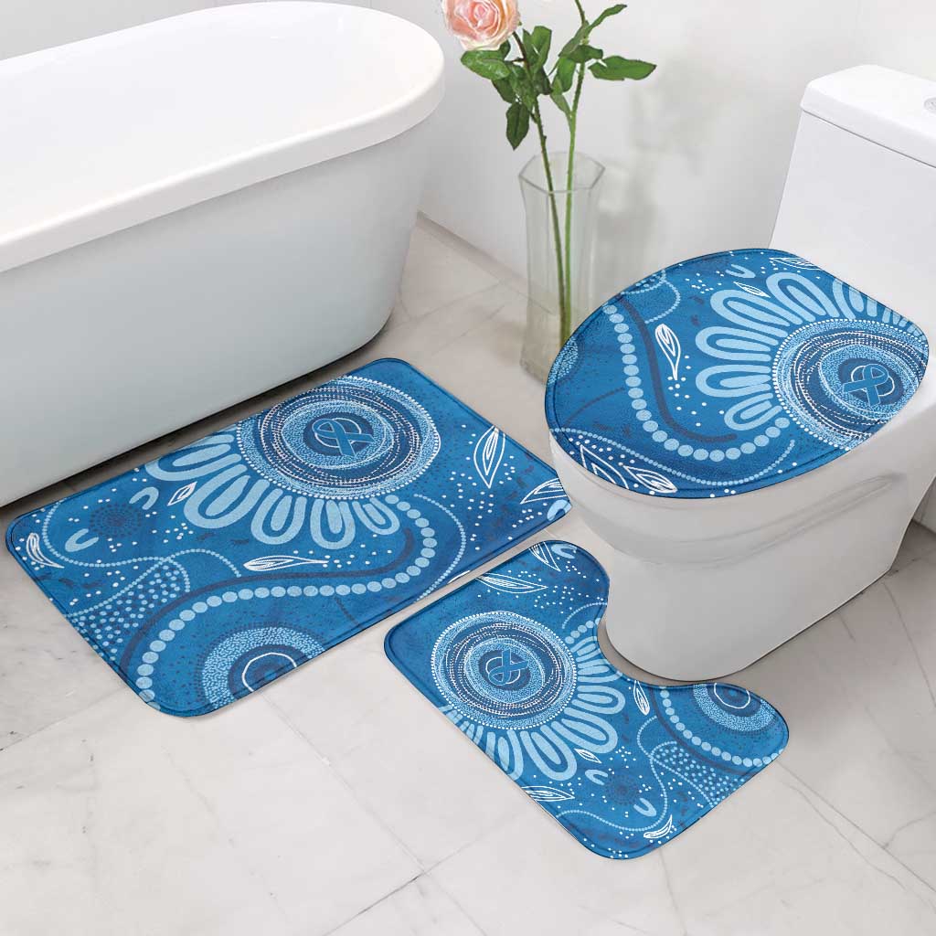 Australia Indigenous Bathroom Set Blue Ribbon Prostate Cancer Awareness - Aussie Hoodie