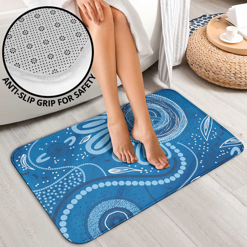 Australia Indigenous Bathroom Set Blue Ribbon Prostate Cancer Awareness - Aussie Hoodie