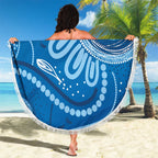 Australia Indigenous Beach Blanket Blue Ribbon Prostate Cancer Awareness - Aussie Hoodie