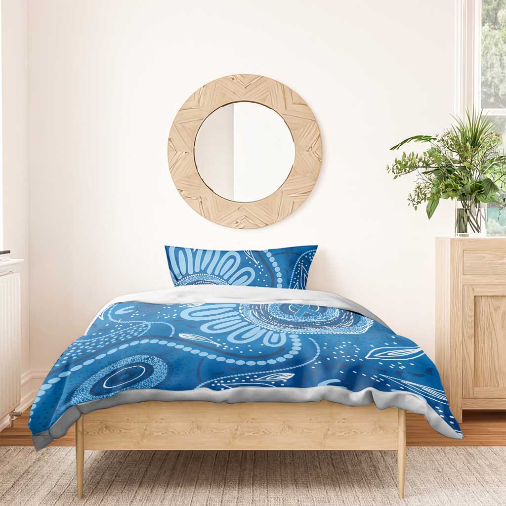 Australia Indigenous Bedding Set Blue Ribbon Prostate Cancer Awareness - Aussie Hoodie