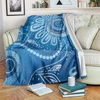 Australia Indigenous Blanket Blue Ribbon Prostate Cancer Awareness - Aussie Hoodie