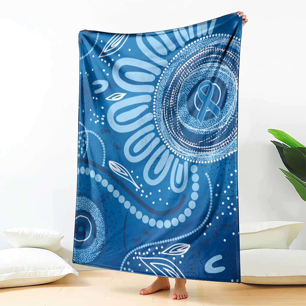 Australia Indigenous Blanket Blue Ribbon Prostate Cancer Awareness - Aussie Hoodie
