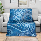 Australia Indigenous Blanket Blue Ribbon Prostate Cancer Awareness - Aussie Hoodie