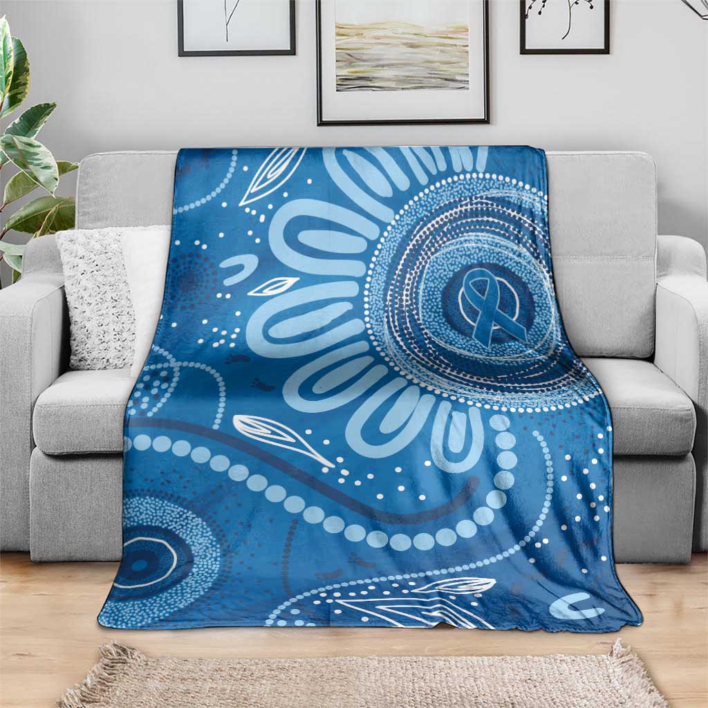 Australia Indigenous Blanket Blue Ribbon Prostate Cancer Awareness - Aussie Hoodie
