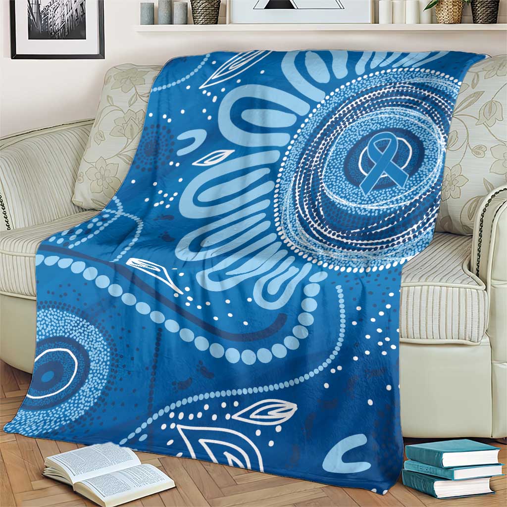 Australia Indigenous Blanket Blue Ribbon Prostate Cancer Awareness - Aussie Hoodie
