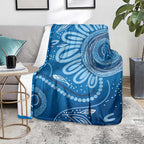 Australia Indigenous Blanket Blue Ribbon Prostate Cancer Awareness - Aussie Hoodie