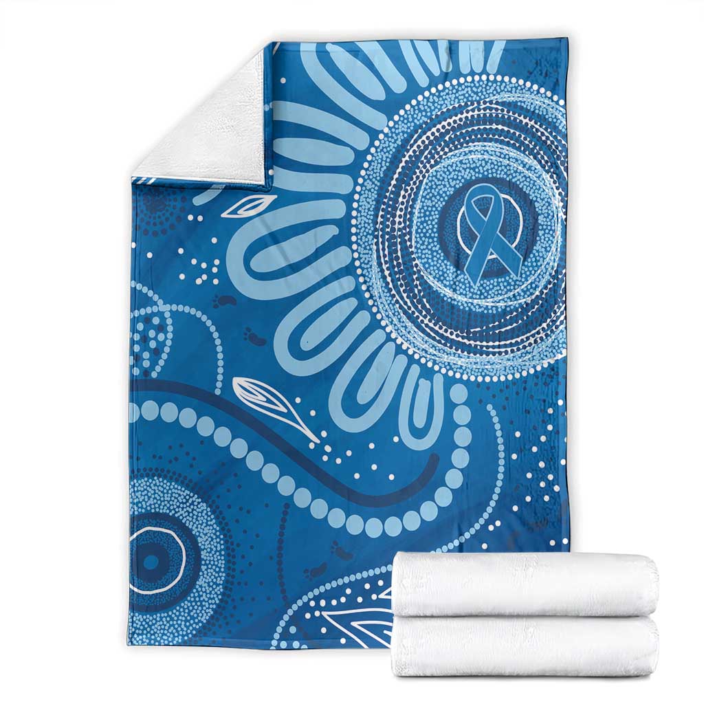 Australia Indigenous Blanket Blue Ribbon Prostate Cancer Awareness - Aussie Hoodie