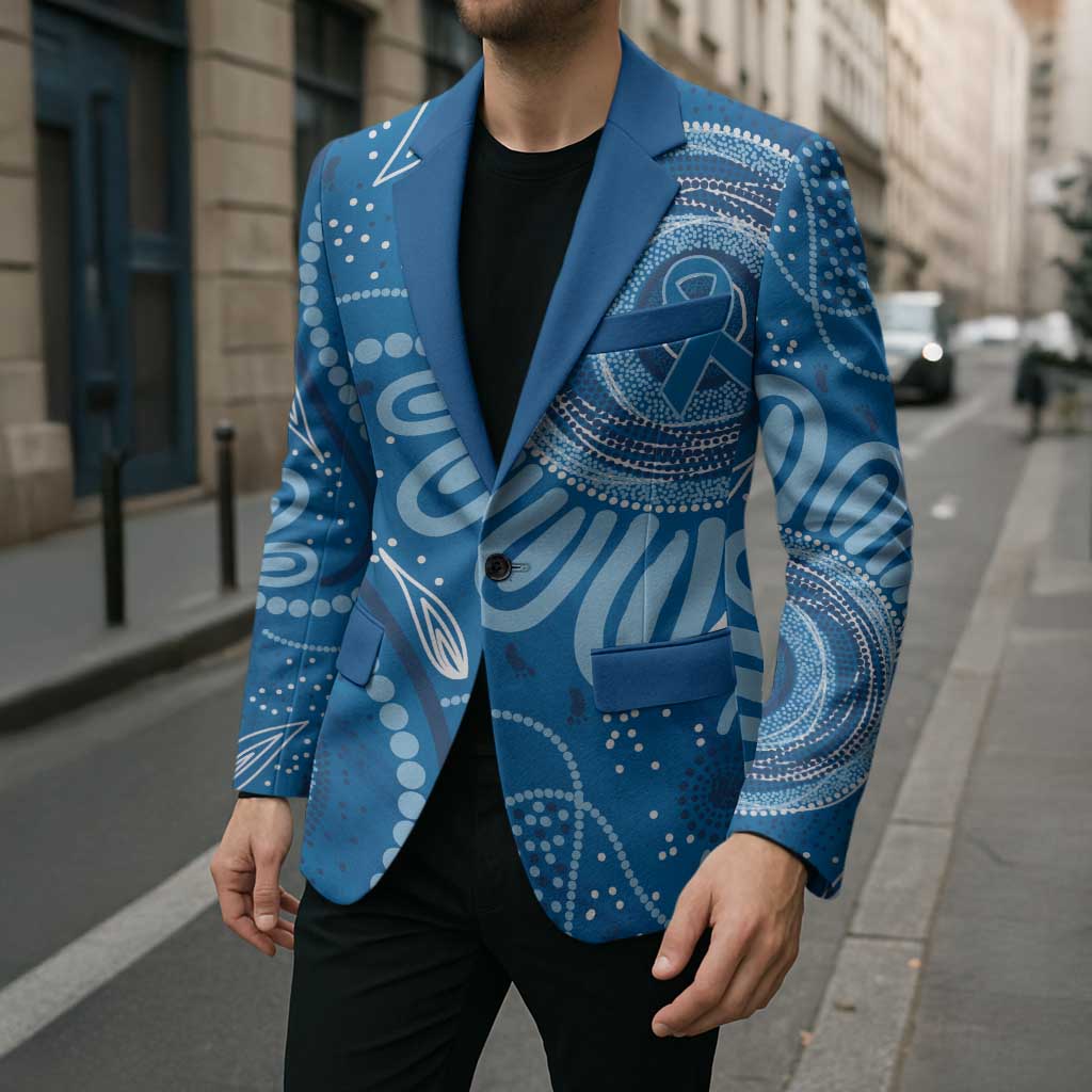 Australia Indigenous Blazer Blue Ribbon Prostate Cancer Awareness - Aussie Hoodie