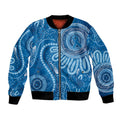 Australia Indigenous Bomber Jacket Blue Ribbon Prostate Cancer Awareness - Aussie Hoodie