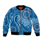 Australia Indigenous Bomber Jacket Blue Ribbon Prostate Cancer Awareness - Aussie Hoodie