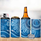 Australia Indigenous 4 in 1 Can Cooler Tumbler Blue Ribbon Prostate Cancer Awareness - Aussie Hoodie