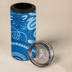 Australia Indigenous 4 in 1 Can Cooler Tumbler Blue Ribbon Prostate Cancer Awareness - Aussie Hoodie