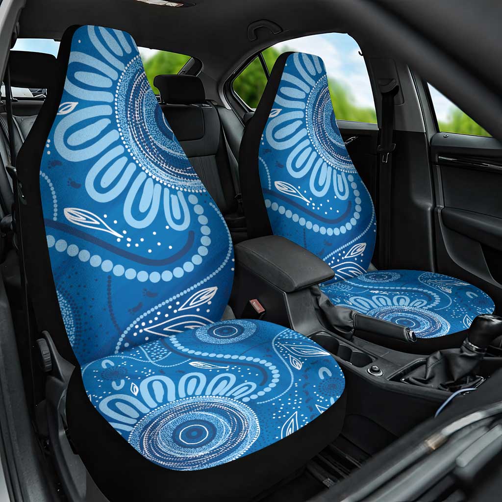 Australia Indigenous Car Seat Cover Blue Ribbon Prostate Cancer Awareness - Aussie Hoodie