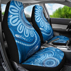 Australia Indigenous Car Seat Cover Blue Ribbon Prostate Cancer Awareness - Aussie Hoodie