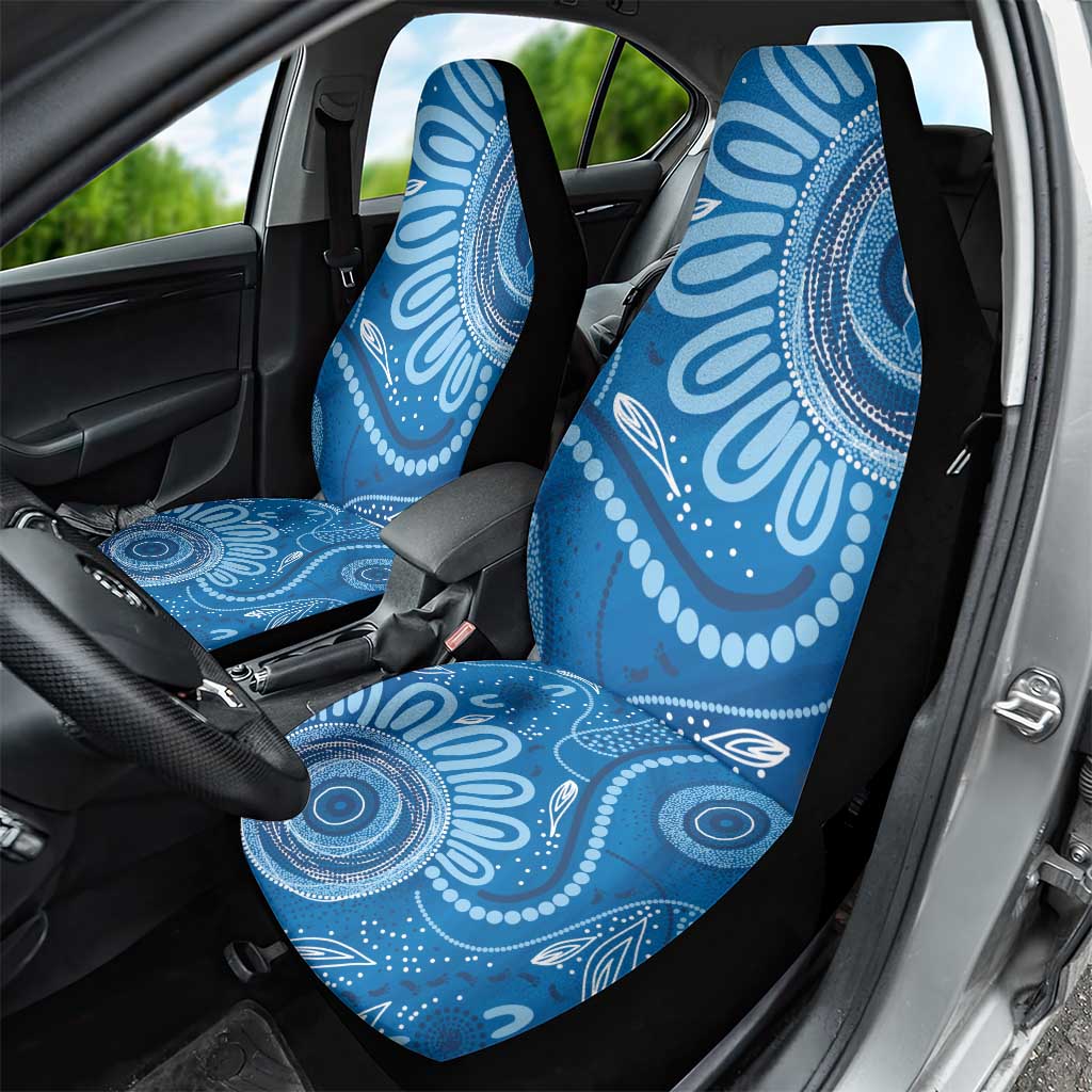 Australia Indigenous Car Seat Cover Blue Ribbon Prostate Cancer Awareness - Aussie Hoodie
