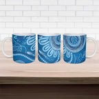 Australia Indigenous Ceramic Mug Blue Ribbon Prostate Cancer Awareness - Aussie Hoodie