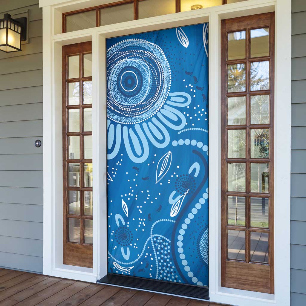 Australia Indigenous Door Cover Blue Ribbon Prostate Cancer Awareness - Aussie Hoodie