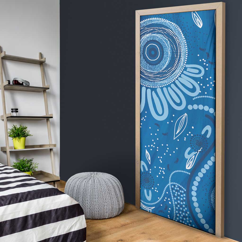 Australia Indigenous Door Cover Blue Ribbon Prostate Cancer Awareness - Aussie Hoodie