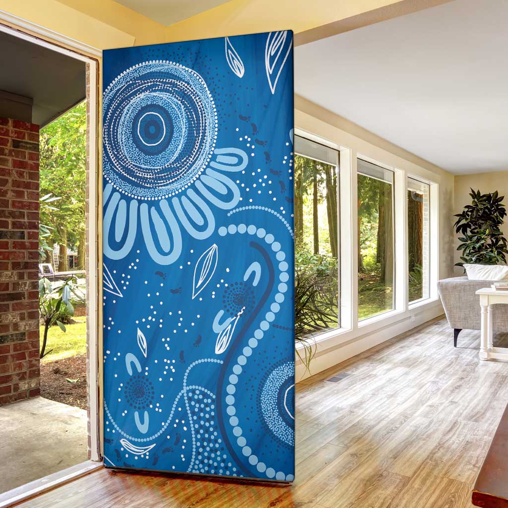 Australia Indigenous Door Cover Blue Ribbon Prostate Cancer Awareness - Aussie Hoodie