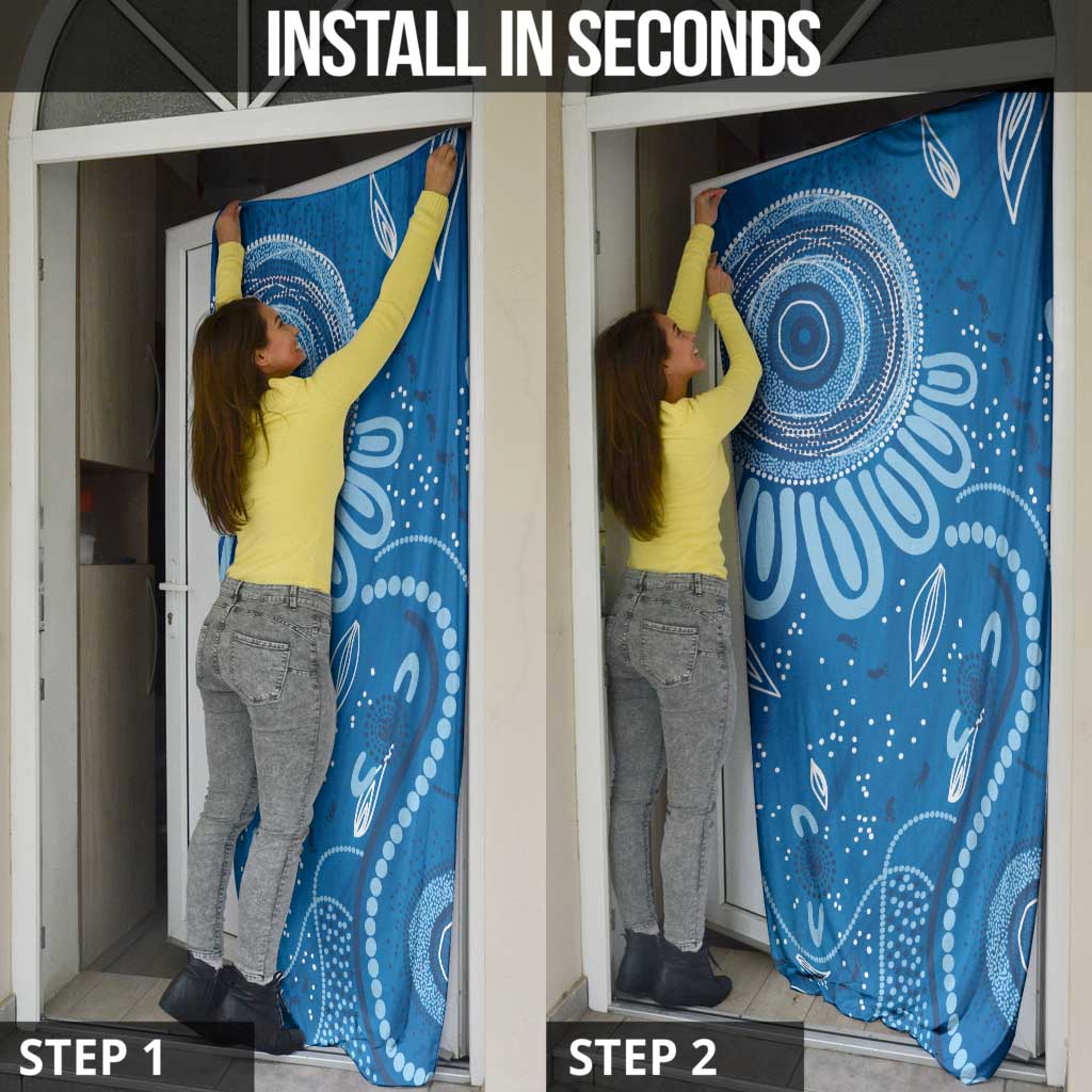 Australia Indigenous Door Cover Blue Ribbon Prostate Cancer Awareness - Aussie Hoodie