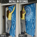 Australia Indigenous Door Cover Blue Ribbon Prostate Cancer Awareness - Aussie Hoodie