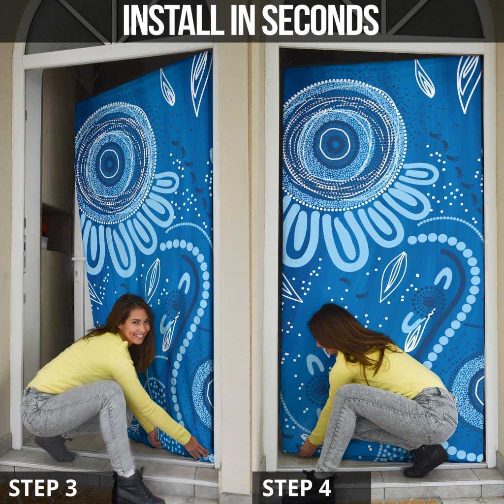 Australia Indigenous Door Cover Blue Ribbon Prostate Cancer Awareness - Aussie Hoodie
