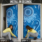 Australia Indigenous Door Cover Blue Ribbon Prostate Cancer Awareness - Aussie Hoodie