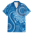 Australia Indigenous Family Matching Mermaid Dress and Hawaiian Shirt Blue Ribbon Prostate Cancer Awareness - Aussie Hoodie