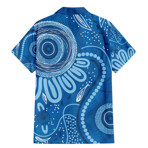 Australia Indigenous Family Matching Mermaid Dress and Hawaiian Shirt Blue Ribbon Prostate Cancer Awareness - Aussie Hoodie