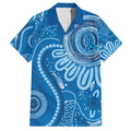 Australia Indigenous Family Matching Off Shoulder Maxi Dress and Hawaiian Shirt Blue Ribbon Prostate Cancer Awareness - Aussie Hoodie