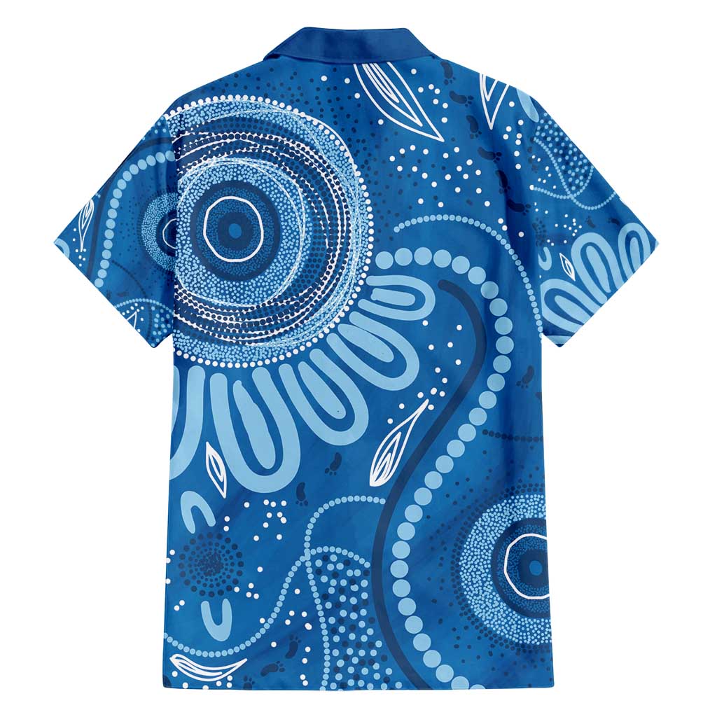 Australia Indigenous Family Matching Off Shoulder Maxi Dress and Hawaiian Shirt Blue Ribbon Prostate Cancer Awareness - Aussie Hoodie