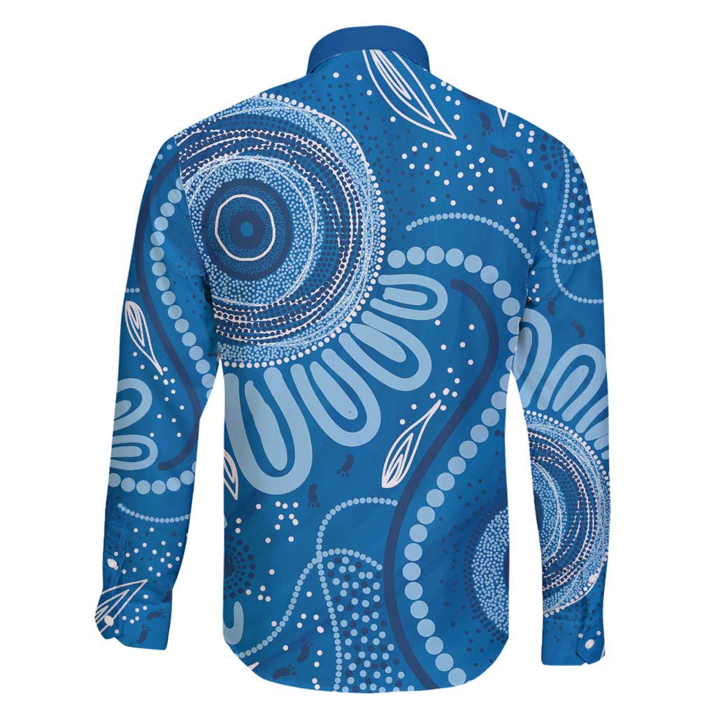 Australia Indigenous Family Matching Off Shoulder Maxi Dress and Hawaiian Shirt Blue Ribbon Prostate Cancer Awareness - Aussie Hoodie