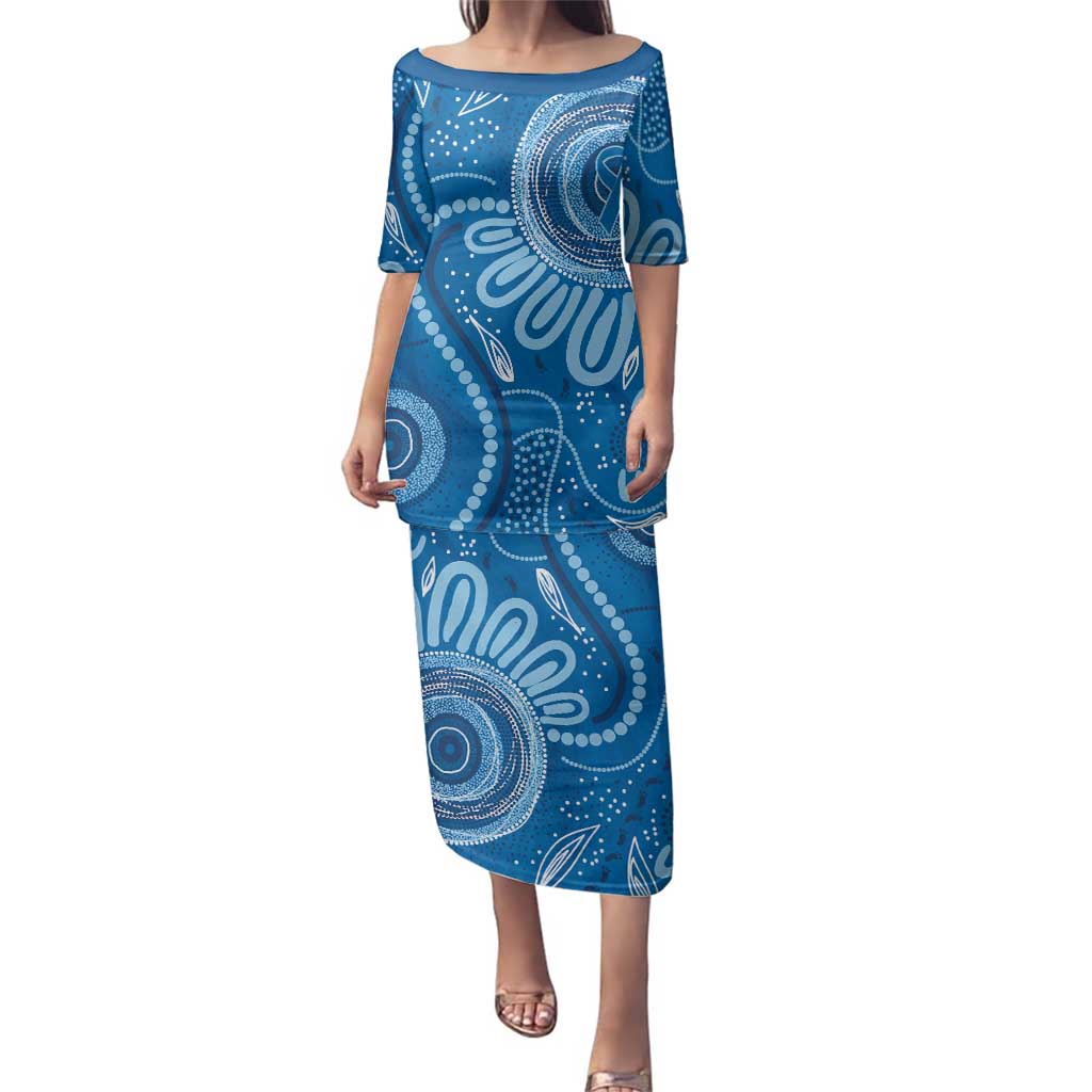 Australia Indigenous Family Matching Puletasi and Hawaiian Shirt Blue Ribbon Prostate Cancer Awareness - Aussie Hoodie