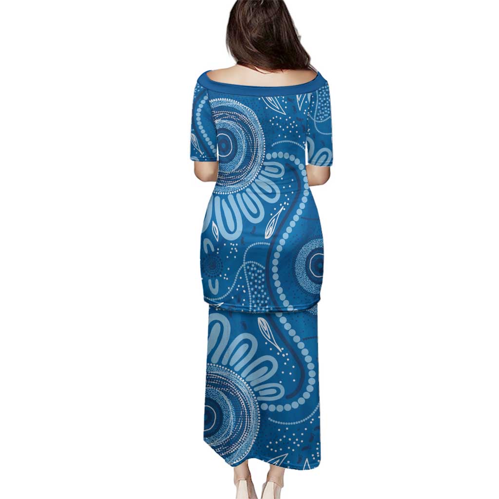 Australia Indigenous Family Matching Puletasi and Hawaiian Shirt Blue Ribbon Prostate Cancer Awareness - Aussie Hoodie