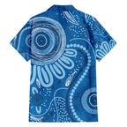 Australia Indigenous Family Matching Tank Maxi Dress and Hawaiian Shirt Blue Ribbon Prostate Cancer Awareness - Aussie Hoodie