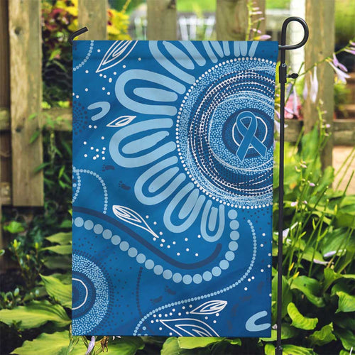 Australia Indigenous Garden Flag Blue Ribbon Prostate Cancer Awareness - Aussie Hoodie